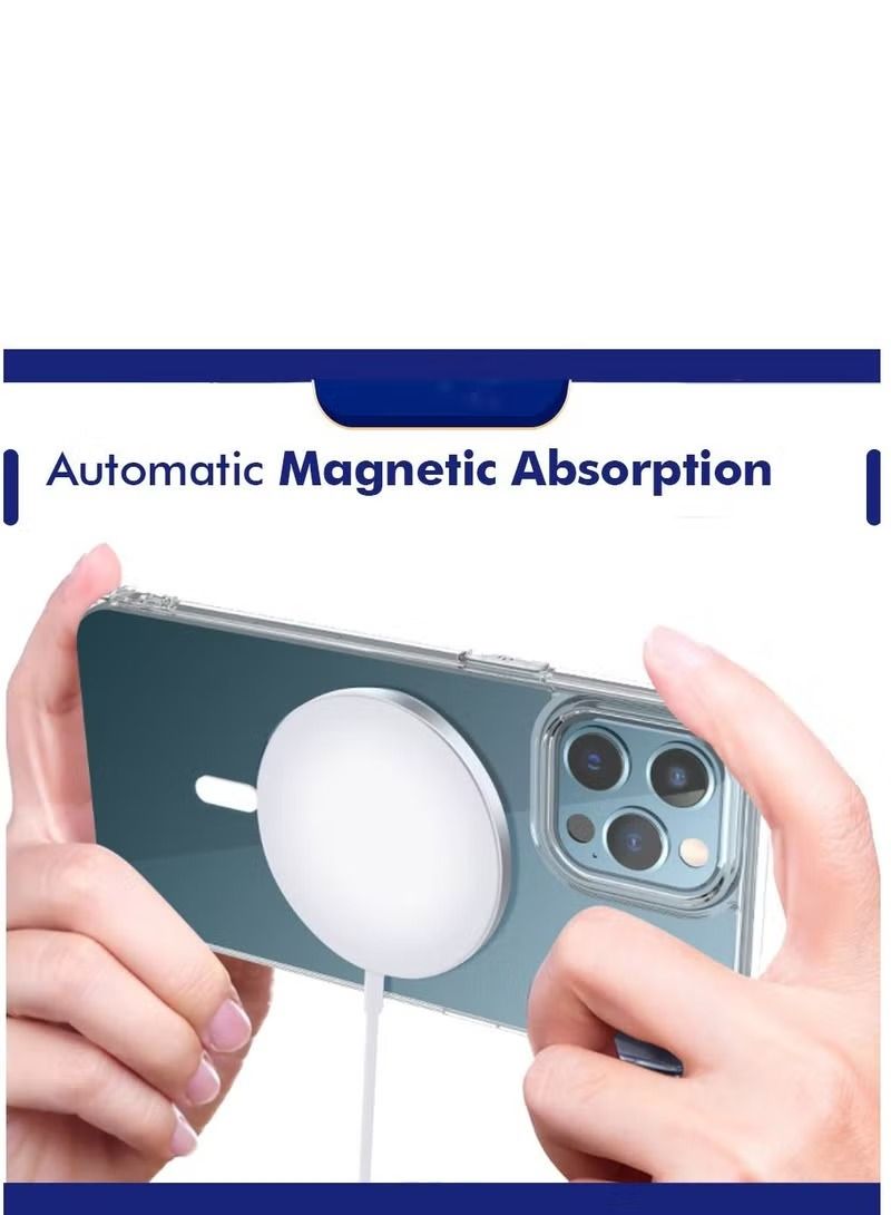 IAF Clear Magnetic Case for iPhone 14 Pro Compatible with Magsafe Card Wallet & Wireless Chager, Screen & Camera Protection Shockproof Magsafe Cover for Apple iPhone 14 Pro  - Image 3