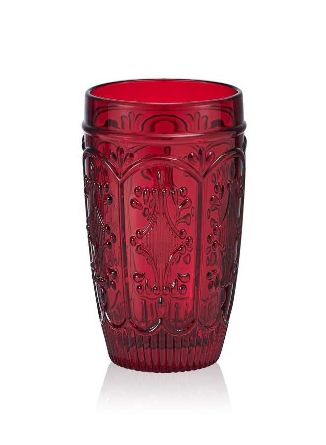 Fitz & Floyd Fitz and Floyd Trestle Rocks Double Old Fashioned, Set of 4, Red - Image 2