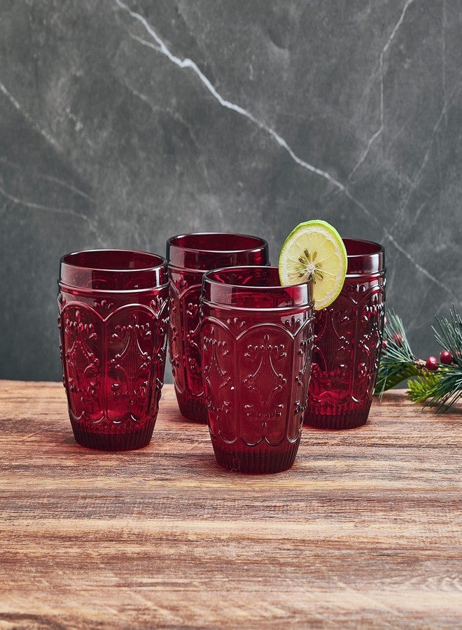 Fitz & Floyd Fitz and Floyd Trestle Rocks Double Old Fashioned, Set of 4, Red - Image 5