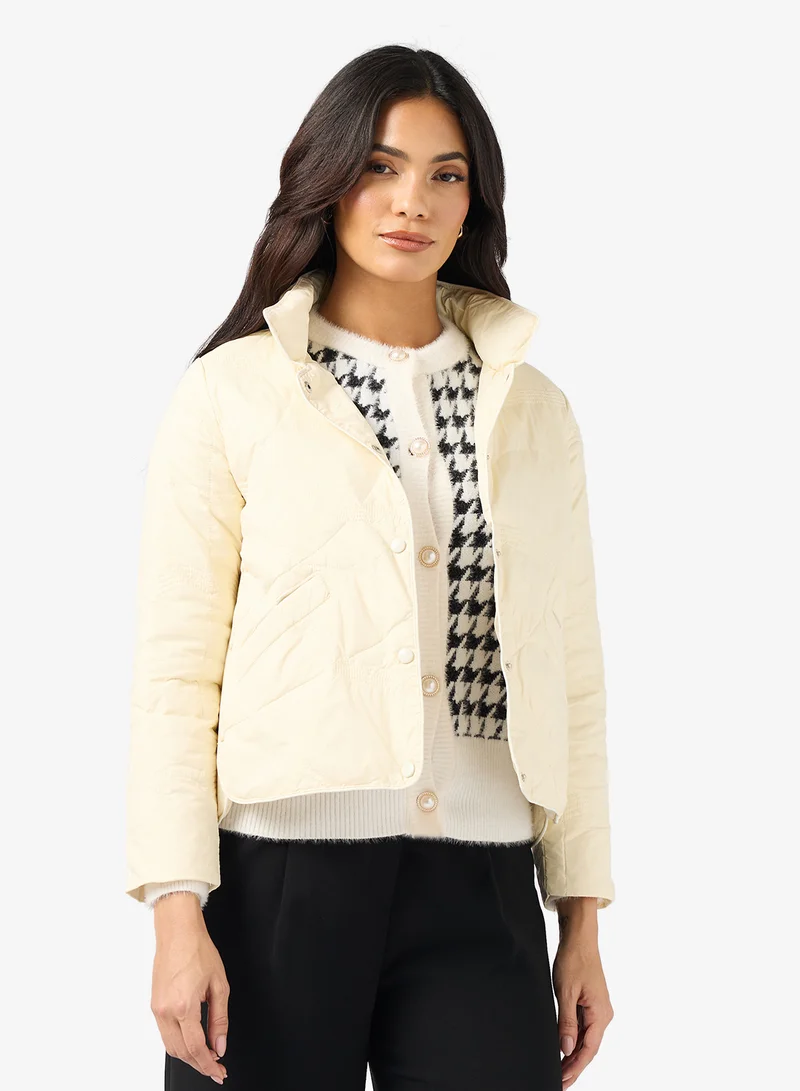 ELLA Casual Mid Length Qulited Jacket