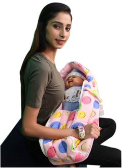 HOOPA 2-In-1 Quilt Covered Pillow (Pink Smile) | Feeding Pillow | Nursing Pad | Breastfeeding Cushion  - Image 2