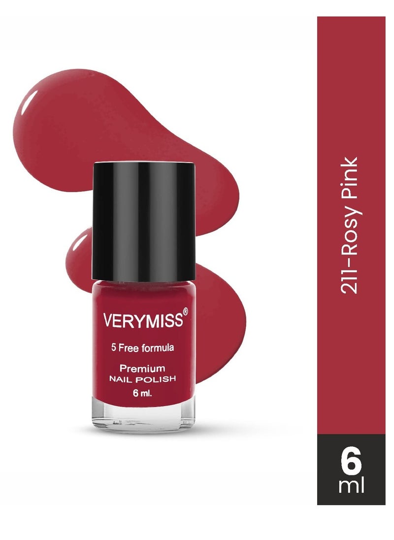VERYMISS - Verymiss Premium Non UV Gel Nail Polish 6 ml 211 Rosy Pink - Image 1