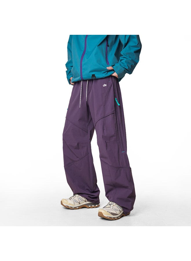 Izexx Men's Outdoor Assault Workwear Water-repellent Mountain Paratrooper Loose Sports Casual Pantsiz92 Meadow Purple M - Image 1