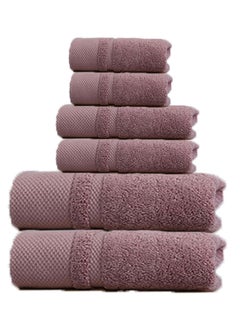Sharpdo 6-Piece Cotton Gift Towel and Bath Towel Set, 2 Hand Towels + 2 Towels + 2 Bath Towels, Soft and Skin-Friendly Cotton Towel  - Image 1