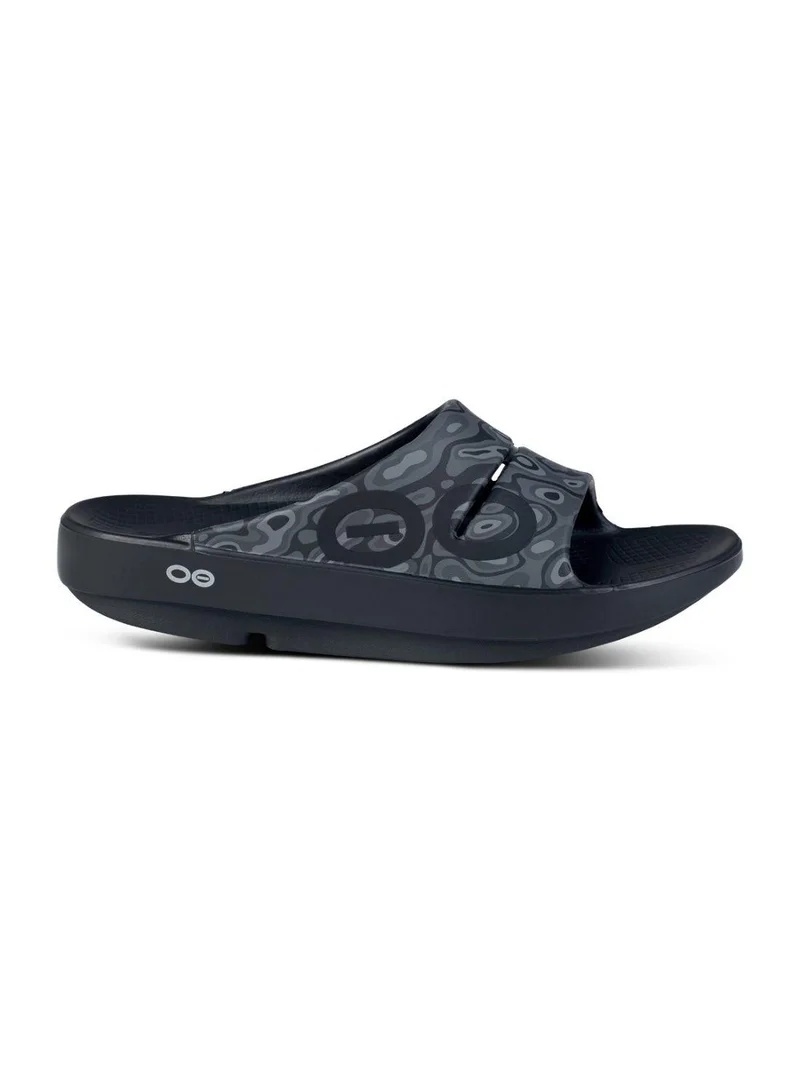 أوفوس UNISEX OOAHH SPORTS FLEX SLIDE SANDALS BLACK WATER CAMO