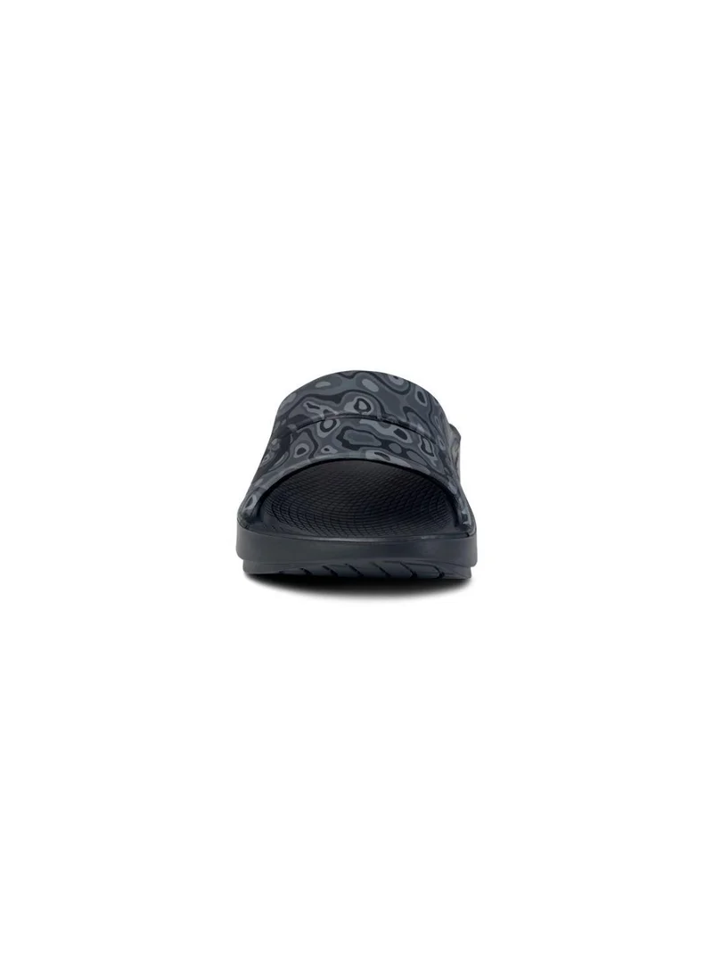 أوفوس صنادل سلايد رياضية UNISEX OOAHH FLEX أسود مموه مائي