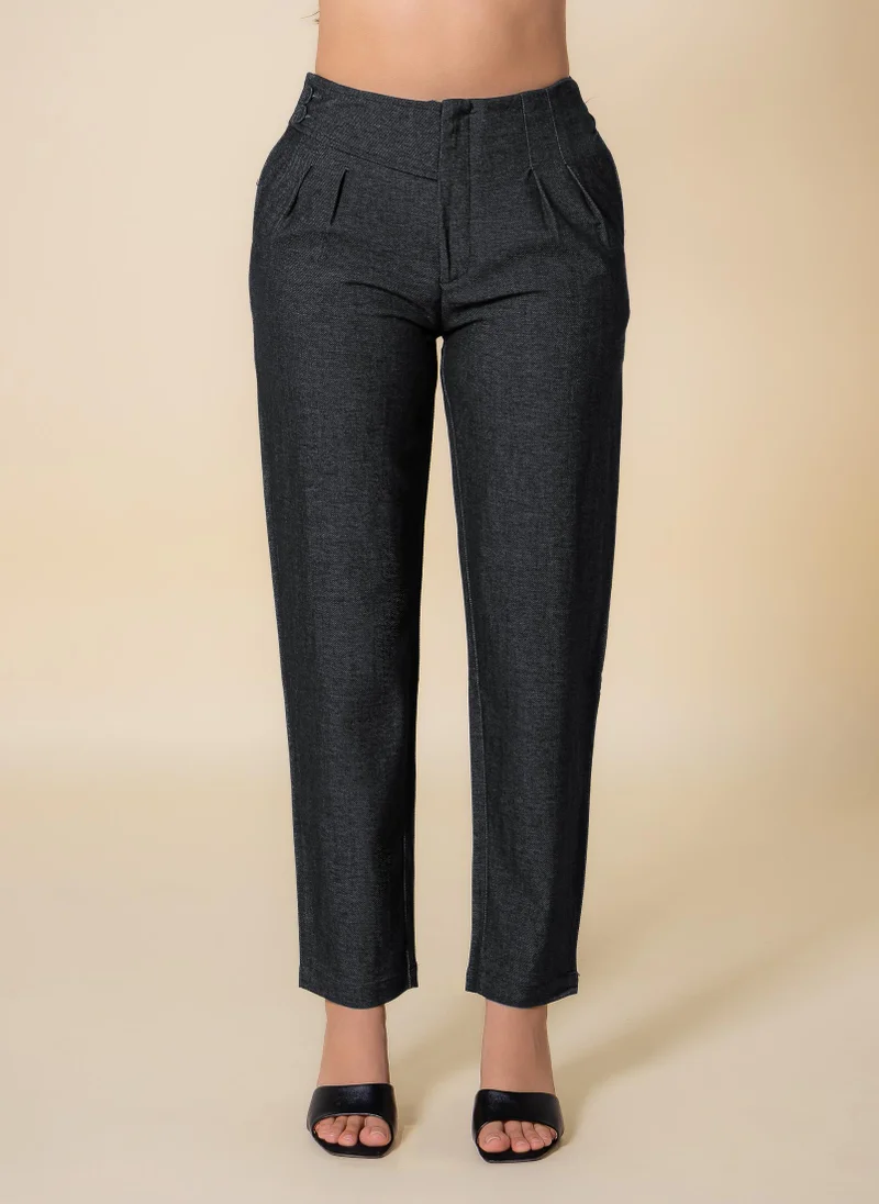 SHAPES SLIM JOGGER-WASIT TEXTURED TROUSERS