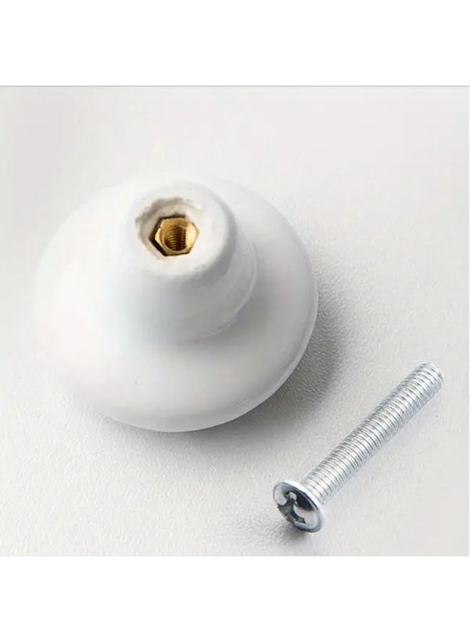 Blue Ceramic Cabinet Handles 4pcs Vintage Drawer Pulls Glossy Knobs Easy Installation - Image 2