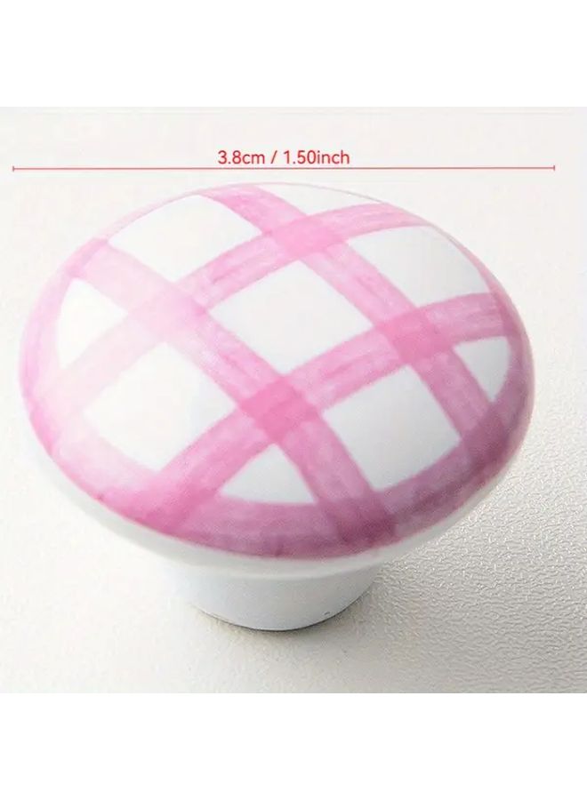Blue Ceramic Cabinet Handles 4pcs Vintage Drawer Pulls Glossy Knobs Easy Installation - Image 3