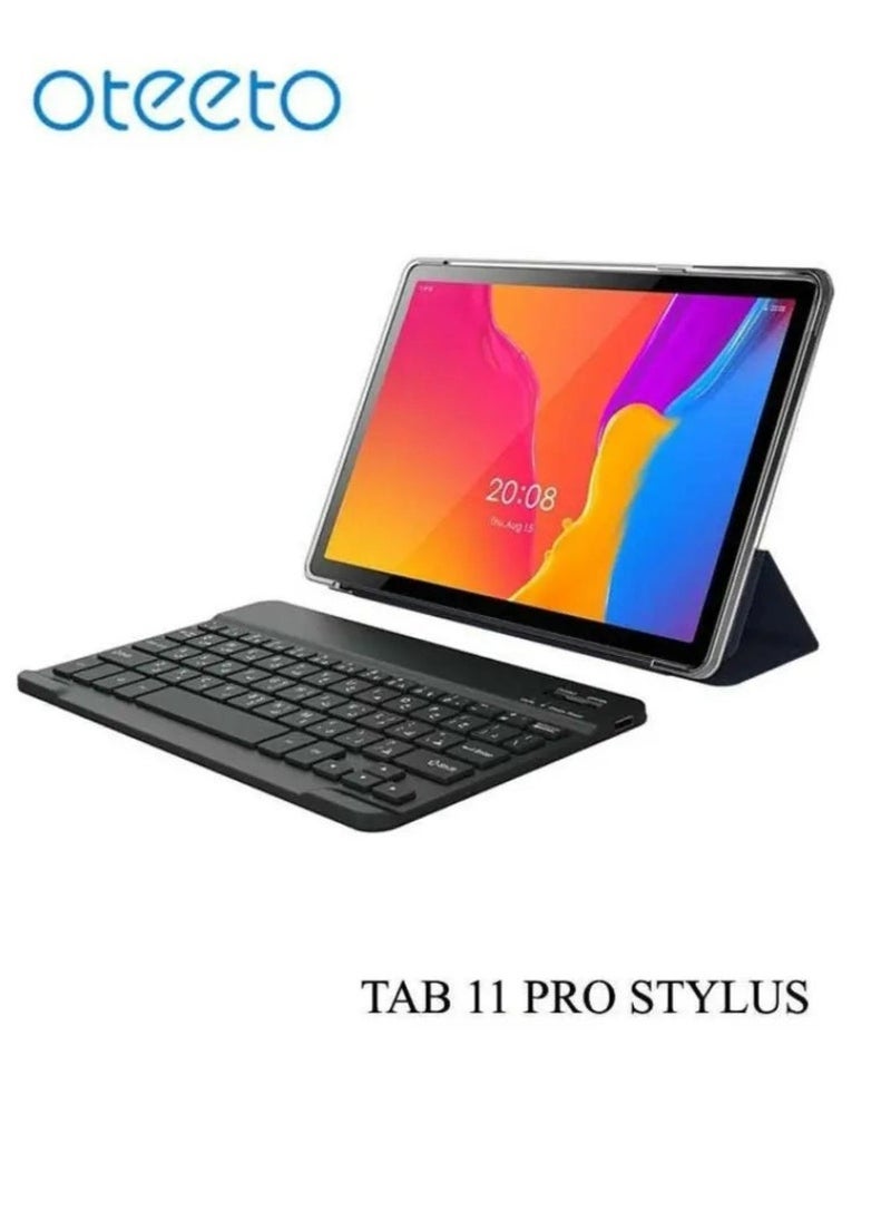 TAB 11 Pro Android Tablet PC – 10.1" Full HD Display, 8GB RAM + 512GB ROM, 5G Dual SIM & WiFi Connectivity, Stylus Pen + Wireless Keyboard Included, Octa-Core Processor, 6000mAh Battery, Android OS, Dual Cameras – Slim Grey Design for Work, Study & Entertainment