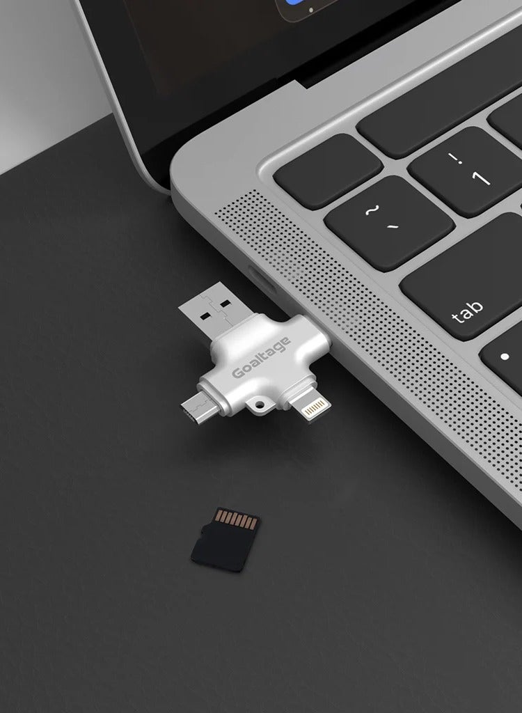 Goaltage Goaltage ADP04 MultiSync 4-in-1 OTG Adapter with Multi-Functional, Compact Design, Universal Compatibility and High-Speed Data Transfer Functionality Universal Compatibility and High-Speed Performance - Image 4