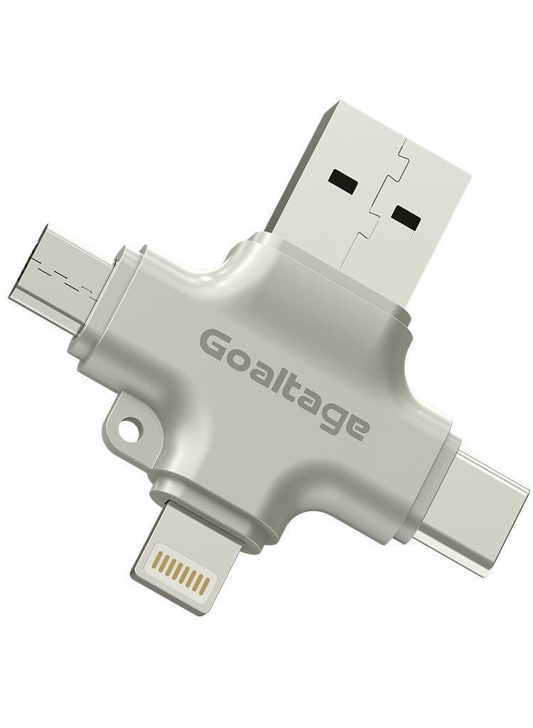 Goaltage Goaltage ADP04 MultiSync 4-in-1 OTG Adapter with Multi-Functional, Compact Design, Universal Compatibility and High-Speed Data Transfer Functionality Universal Compatibility and High-Speed Performance - Image 1