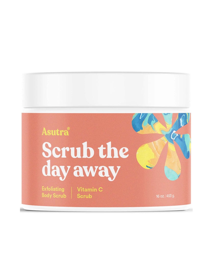 Asutra ASUTRA Dead Sea Salt Essential Oil Body Scrub Exfoliator (Vitamin C), 16 oz - Ultra Hydrating, Gentle, & Moisturizing - Coconut, Sweet Orange, Grapefruit, and Lemon Oils – Pink Himalayan Salt  - Image 1