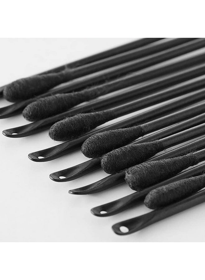 Teensery 100 Pcs Disposable Dualheaded Cotton Swab Stick Blackhead Remover Pimple Extractor Tool For Pimples Blackheads Removing For Face Nose Black  - Image 4