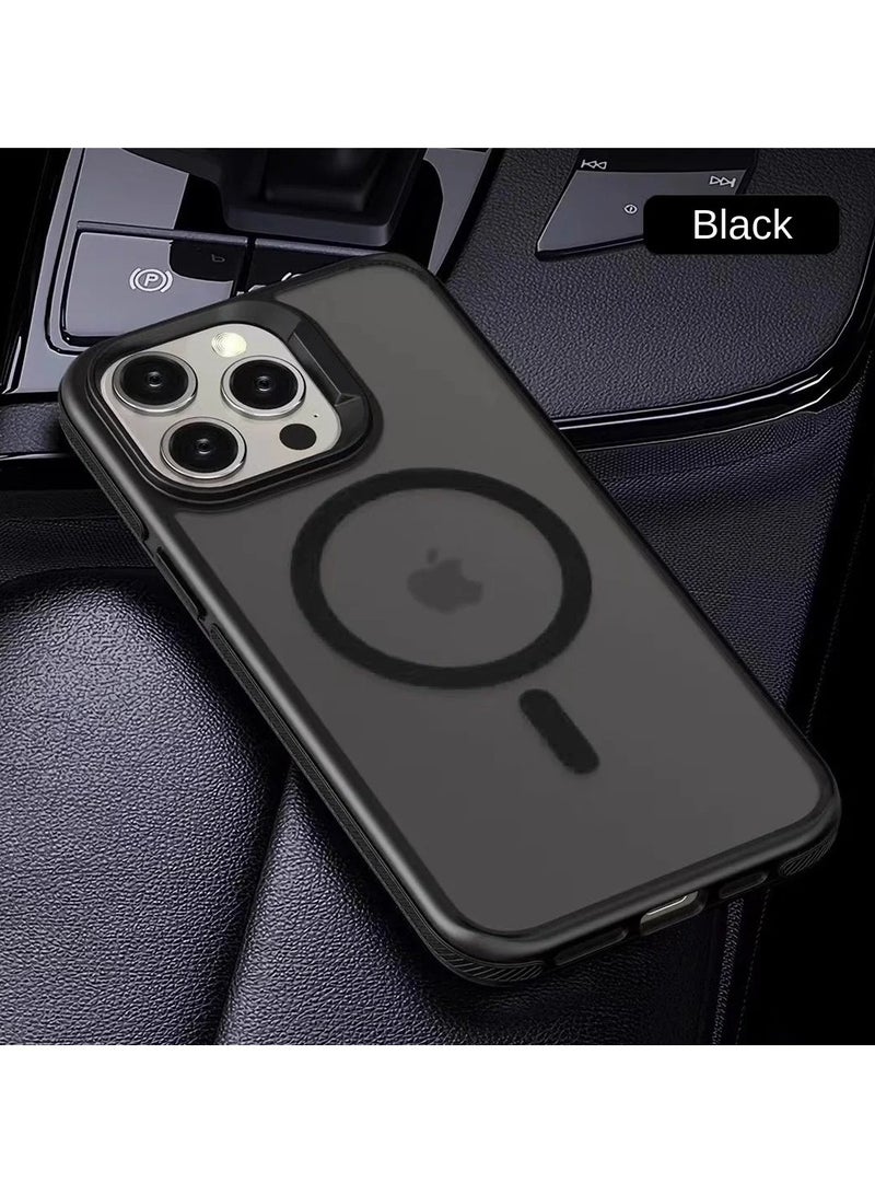 AROAQ Magnetic Matte Translucent Armor Shockproof Case for iPhone Series with Wireless Charging Support and Protective Bumper