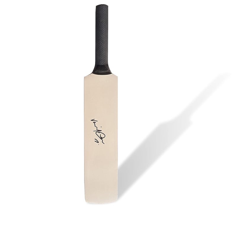Frixan Wood Autograph Miniature Bat Virat Kohli Printed Autograph (Not Original) for Show Piece and Gift Purpose (They Can't be Used for Paying Cricket) - Image 1
