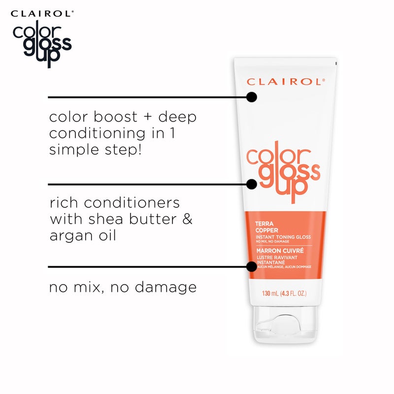 Clairol Color Gloss Up Temporary Hair Dye, Terra Copper Hair Color, Pack of 1 - Image 4