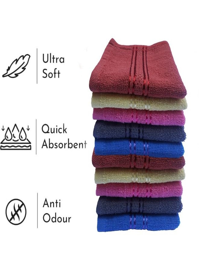 Space Fly منشفة وجه Space Fly Fresh Loom للنساء، مصنوعة من القطن الخالص 100%، منشفة وجه للرجال، مناديل يد ناعمة للنساء، مناشف وجه للأطفال حديثي الولادة، مجموعة من 6 قطع مناديل ناعمة - Image 4