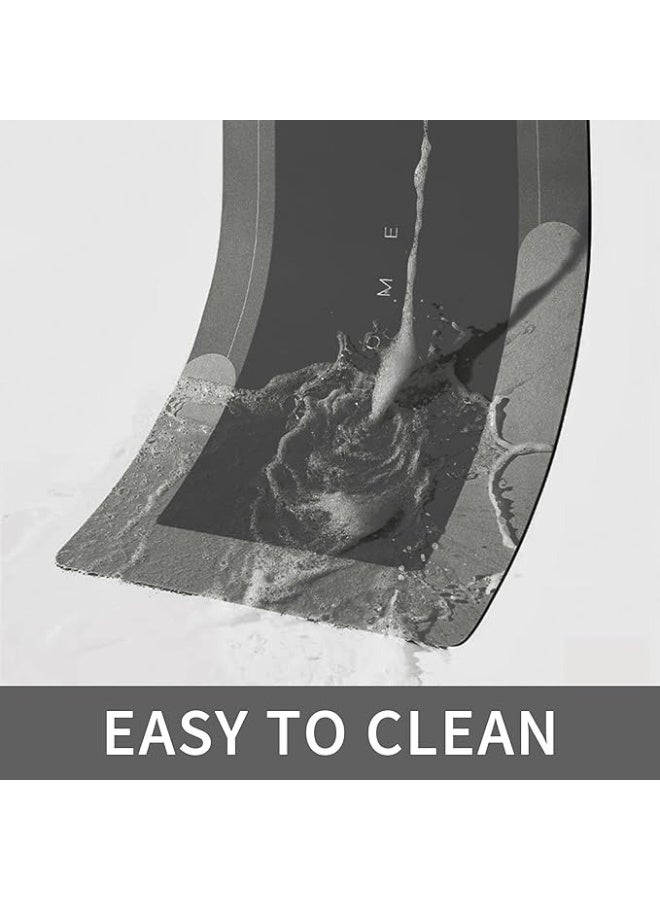 Happy Home 2 Pieces Kitchen Floor Mats, Super Absorbent Bathroom Mat, Washable Kitchen Rug, Diatom Mud Non-Slip Floor Mat for Office, Laundry, Bathroom (Size(40x60)+(40x120)cm) - Image 3