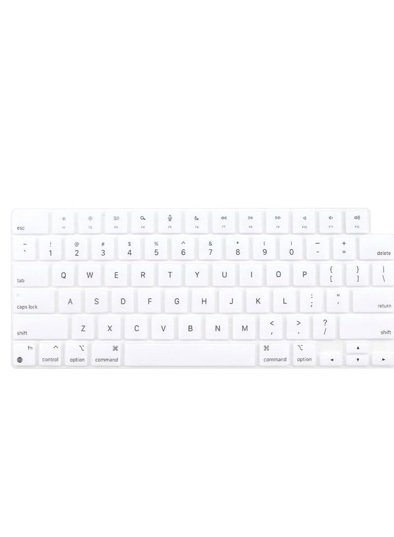 Keyboard Cover Skin for MacBook Air 13.6 inch 15 inch 2023 2022 M2 Chip A2681 A2941 Ultra Thin Keyboard Protector U.S Enter for 2022 2023 MacBook Air 13.6'' 15'' M2 Accessory (White) - Image 1