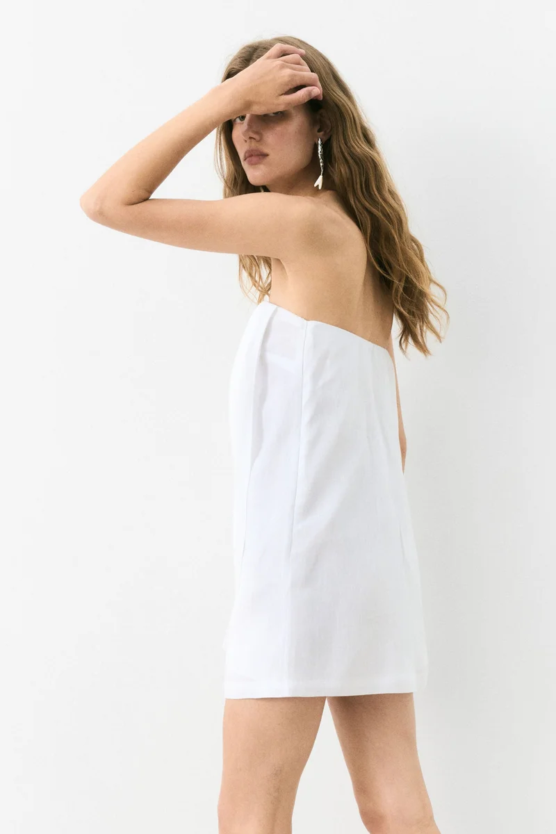 H&M Linen bandeau dress