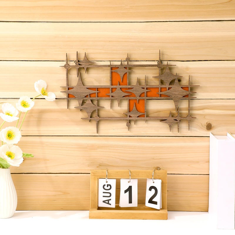 BrightRow Wooden Mid Century Modern Large Starbursts Wall Decor, Retro Starburst Panels Sculpture, 14.96 X 8.82 inch, Abstract Wall Decor Accents for Home Office Living Room - Image 4