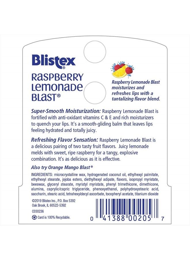 Blistex Raspberry Lemonade Blast Lip Balm, , 0.15 oz. stick, Pack of 24 - Image 3