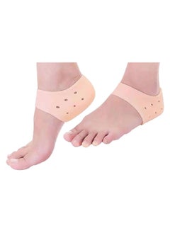 Generic Silicone Gel Heel Pad Socks for Heel Swelling Pain Relief,Dry Hard Cracked Heels Repair Cream Foot Care Ankle Support Cushion - for Men and Women - (Free Size) (1 Pair)  - Image 2