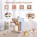 EERKEOD Toy Coffee Maker for Kids Wooden Kids Coffee Maker Playset for Toddlers Play Kitchen Accessories Gift for Girls and Boys - Image 4