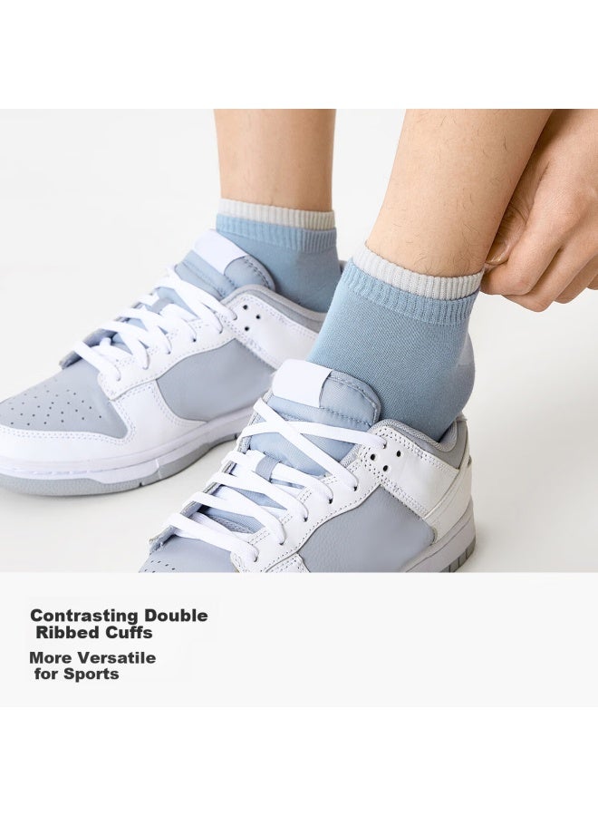 B&C.ROOM Mianzhuwu Men's Summer Short Socks 7 Pairs Cotton Antibacterial Odor-resistant Sports Sweat-absorbing Thin No-slip Low-cut Socks - Image 4