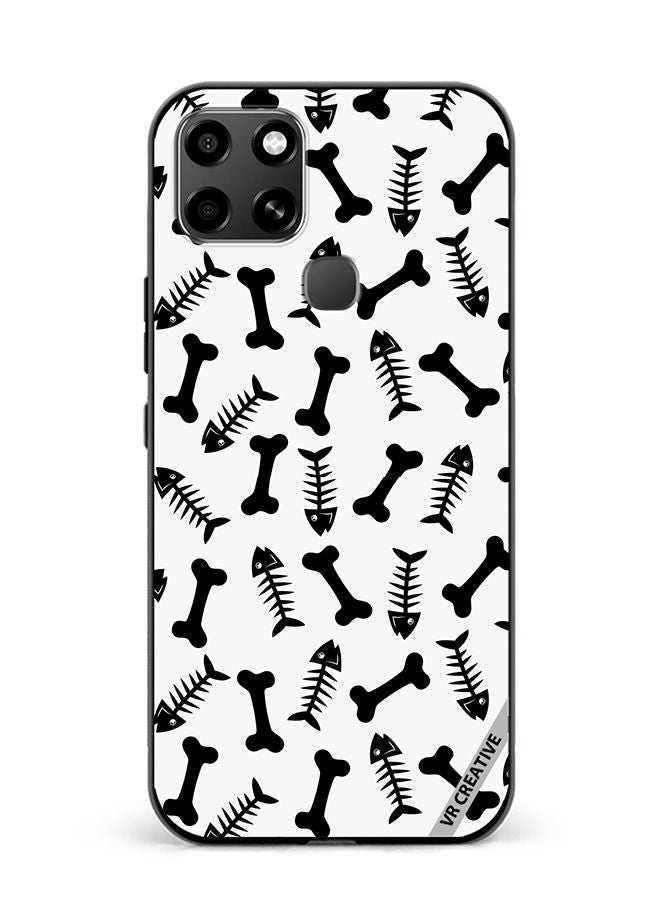 VR CREATIVE Protective Case Cover For Infinix Smart 6 Bones Seamless Pattern Design Multicolour - Image 1