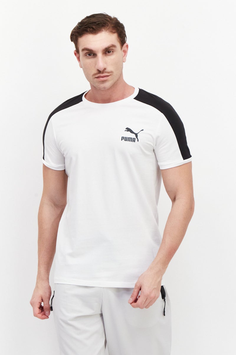 PUMA Men Sportswear Fit Short Sleeve Training T-Shirt, White/Black - Image 1