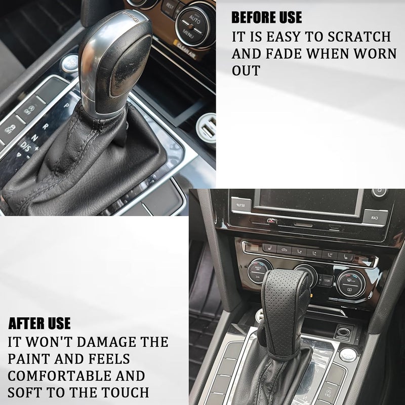 Hirificing PU Leather Car Gear Shift Knob Cover - Image 3