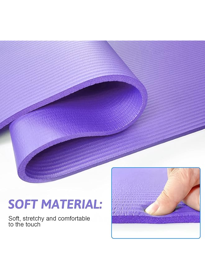 SKY-TOUCH Yoga Mat Non Slip Yoga Mat With Strap Included 10Mm Thick Exercise Mat Ideal For Hiit Pilates Yoga And Many Other Home Workouts - Image 4