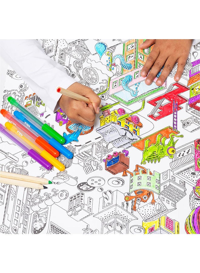 XiuWoo لفة ورق تلوين أسود/أبيض - Image 2