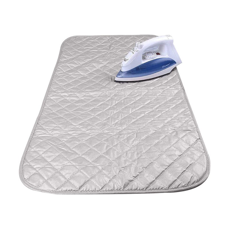 Sanseenia Magnetic Ironing Mat Blanket Ironing Board Replacement Iron Board Alternative Cover Portable Travel Ironing Pad Quilted Heat Resistant Ironing Pad Cover for Washer Dryer Table Top 33X 19 Gray