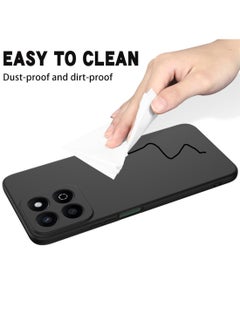 Wtech Honor X7c 4G 2024 Premium Soft Liquid Silicone Case Cover - Black  - Image 4