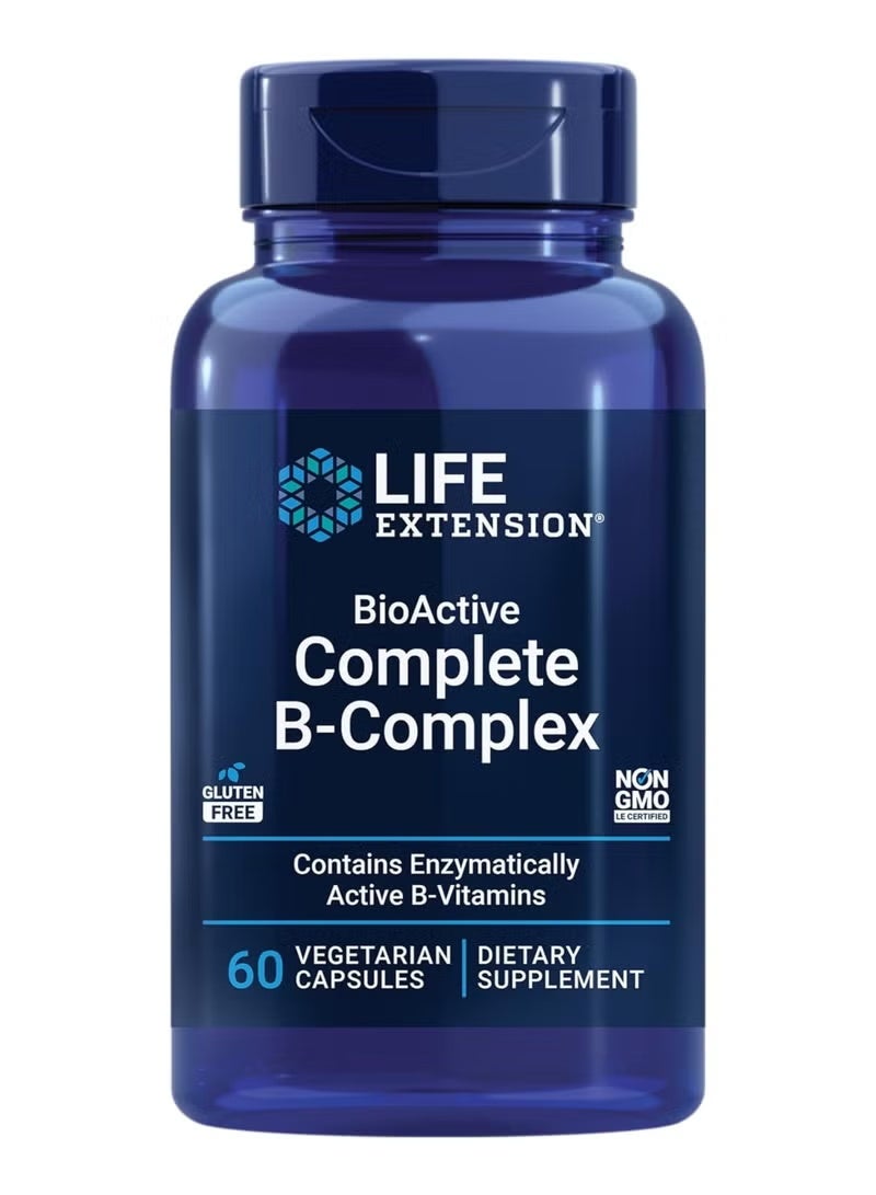 لايف إكستنشن مكمل BioActive Complete B-Complex من Life Extension – فيتامينات ب نشطة إنزيمياً – مكمل غذائي – 60 كبسولة نباتية - Image 1