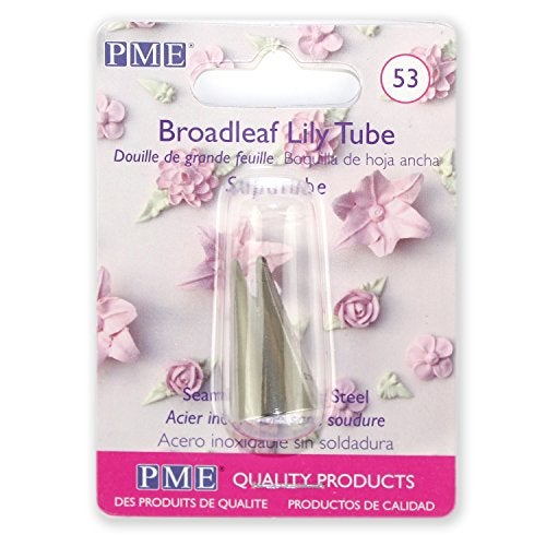PME Seamless Stainless Steel Broadleaf Lily Supatube Tip #53, Silver, Standard - Image 3
