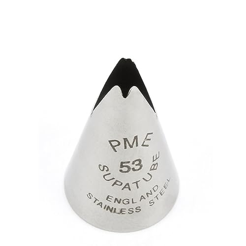 PME Seamless Stainless Steel Broadleaf Lily Supatube Tip #53, Silver, Standard - Image 5