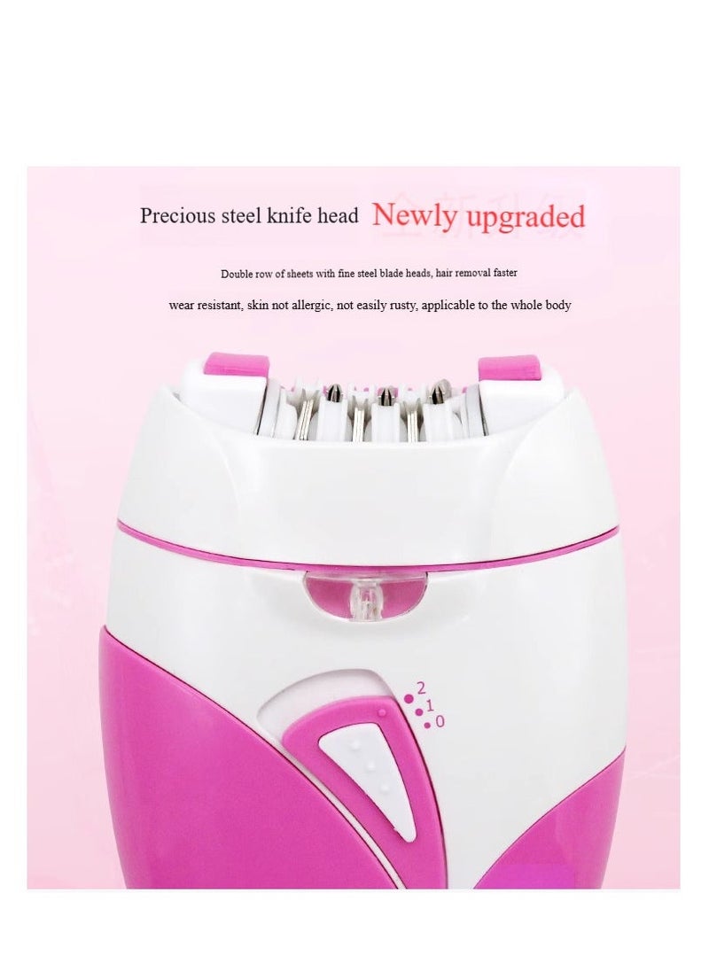 Keda USB Rechargeable Epilator Shaver Callus Remover Clipper KD-189A Pink/White - Image 3