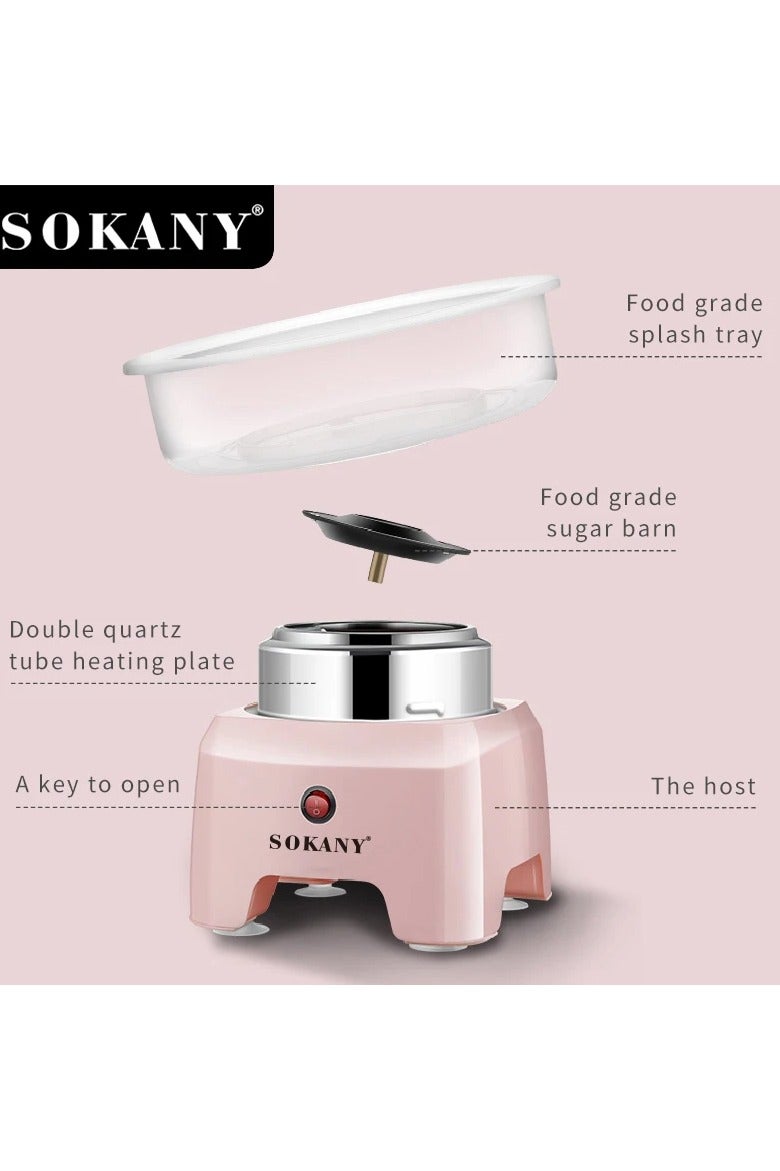 Sokany Cotton Candy Maker 500W, 220-240V, Multicolor, Model SK-520 - Image 3