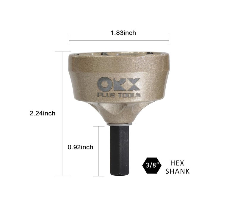 ORX PLUS TOOLS ORXPLUS Tools Deburring External Chamfer Tool, Tungsten Blade, Deburring Drill Bit, Remove Burr Tools Fits for 1/2"-1 3/8"(13mm-35mm) - Image 3
