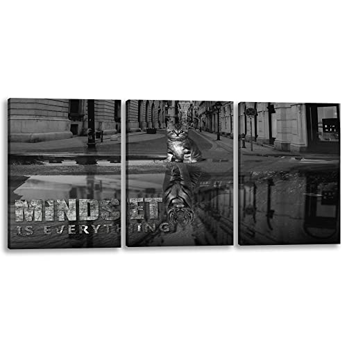 Yetaryy 3 Panels Motivational Canvas Wall Art Inspirational Wall Art Entrepreneur Quotes Poster Print Artwork Painting Picture for Framed Home Decoration Living Room office bedroom 36W x 16H - Image 1