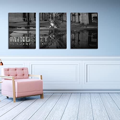 Yetaryy 3 Panels Motivational Canvas Wall Art Inspirational Wall Art Entrepreneur Quotes Poster Print Artwork Painting Picture for Framed Home Decoration Living Room office bedroom 36W x 16H - Image 3
