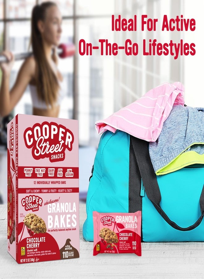 Cooper Street Chocolate Cherry Granola Bakes (48 Count) - Individually Wrapped Soft and Chewy Granola Bars Bulk - Low Sodium, Nut & Dairy Free - Perfect As Healthy Bulk Office or Classroom Snacks - Image 5