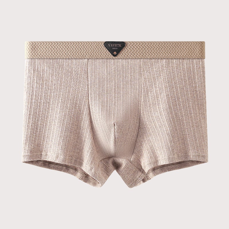 Men'S Pure Cotton Underwear In Maillard Color Series, American Retro Style, New Comfortable And Breathable Men'S Boxer Briefs For Young Men - Image 1