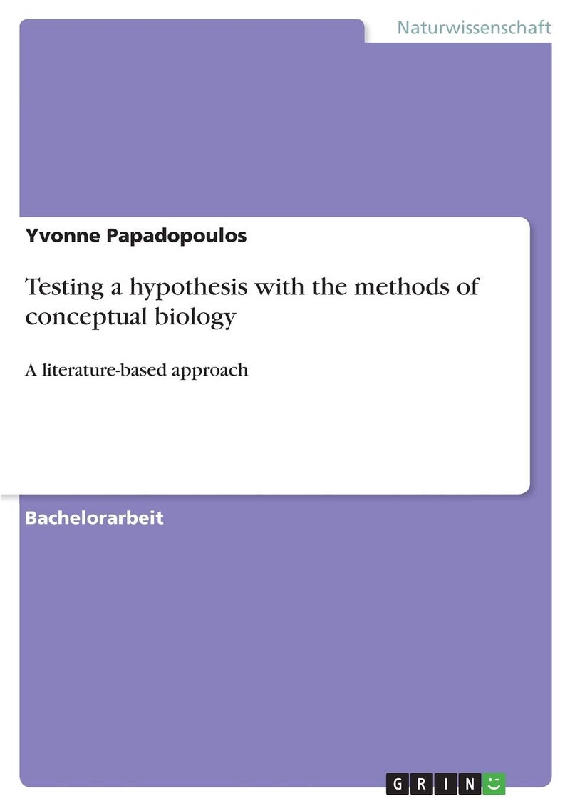 Testing a hypothesis with the methods of conceptual biology: A literature-based approach