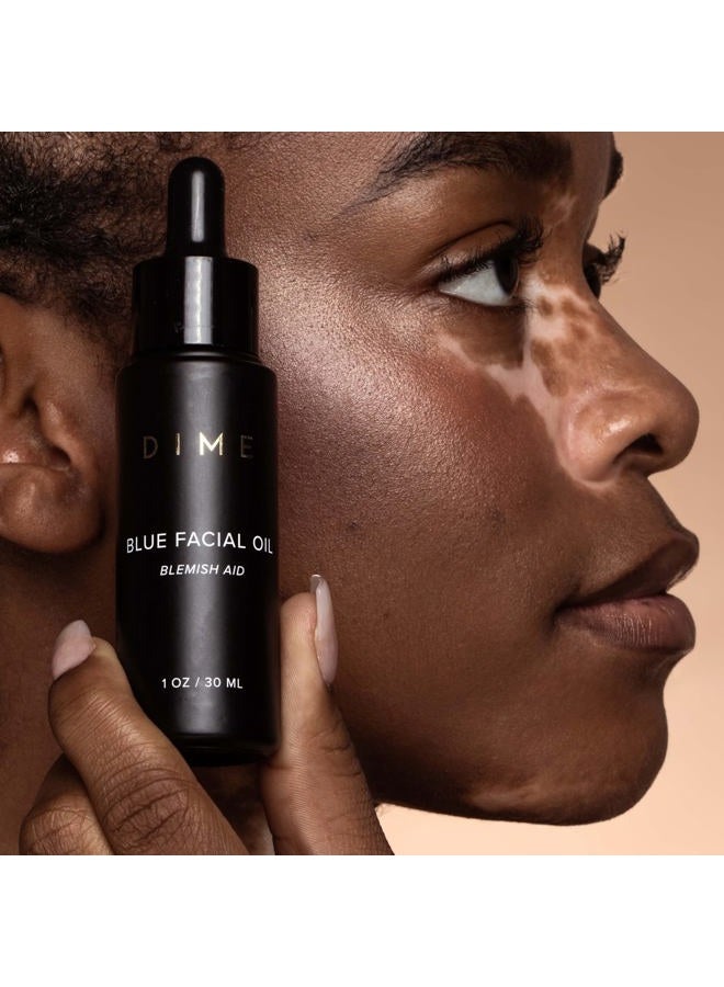 DIME Beauty Blue Facial Oil, 1 oz / 30 mL - Blemish Spot Treatment with Blue Tansy, Black Cumin Seed, Rosehip, and Grapeseed Oils - Image 5