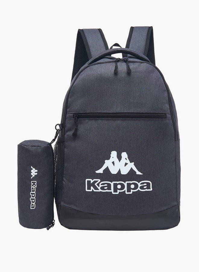 Kappa Boys Logo Print School Backpack and Pencil Pouch Set - 46x30x14 cm - Image 2
